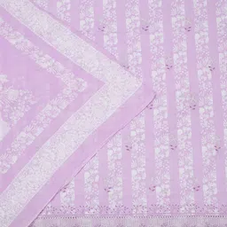 Koskii Floral Printed Thread Work Unstitched Dress Material image 2