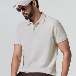 XYXX Men Solid Slim Fit Polo Collar Pure Cotton Tshirt-picture-33