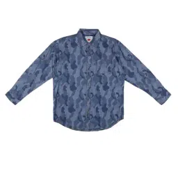 Gini & Jony Kids Blue Printed Shirt-picture-26