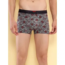 HiFlyers Pack Of 2 Printed Anti-Odour Trunks- HF502_PO2_GRY-MRN_S image 4