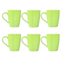 Femora Green Set Of 6 Ceramic Coffee Mug (Color May Vary) - 360 ml-picture-34