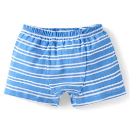 Babyhug 100% Cotton Knit Trunks with Airplane Print & Stripes Pack of 3 - Red Blue & Yellow image 2