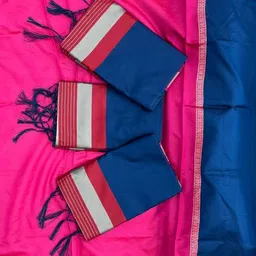 you shop we ship Silk Blend Handloom Saree image 2