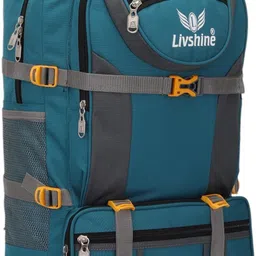 livshine Water Resistant Rucksack For Hiking Trekking And Travel-Unisex-60 L(Green) Rucksack - 60 L image 1