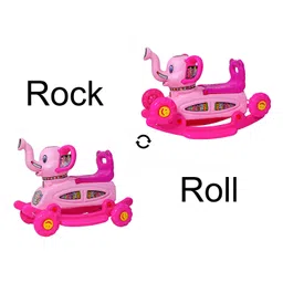 Maanit Baby Elephant Rider Ride on & Wagons Non Battery Operated Ride On - Pink image 4