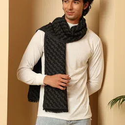 Tweedle Men Self Design Monochrome Mufflers-picture-43