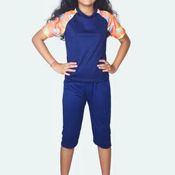 Aqua Holic Girls Printed Swimsuit With Attached Shorts-picture-44