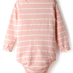 Babyoye 100% Cotton Knit Full Sleeves Floral & Heart Printed Onesies Pack of 5 - Multicolor image 5