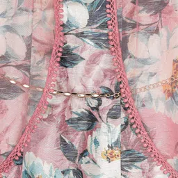 Peppermint Girls Multicoloured Floral Print Appliqued Maxi Dress image 5