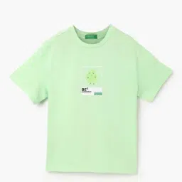 United Colors of Benetton Kids Green Cotton Printed T-Shirt-picture-30