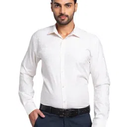Park Avenue Beige Slim Fit Printed Shirt-picture-30