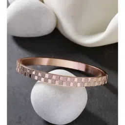 NVR Men Rose Gold Stainless Steel Kada Bracelet-picture-28