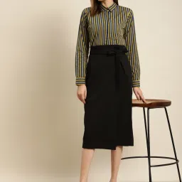 Hancock Navy & Yellow Cotton Striped Shirt image 4