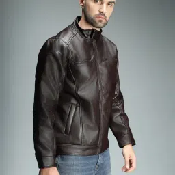 High Star Brown Cotton Regular Fit Jacket image 3
