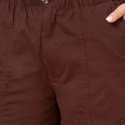 SF Jeans by Pantaloons Puce Cotton Parachute Pants image 5