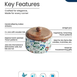ExclusiveLane Multicolor Ceramic Jars & Containers image 4