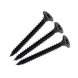 Rpi Shop 8 x 38mm (D 4.2 mm) Black Phosphate Finish Drywall Gypsum Screw Pack of 500 Pcs (250 Pcs Screw & 250 Pcs WallPlugs) image 1