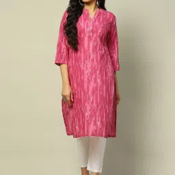 Rangriti Plum Printed Straight Kurta image 4