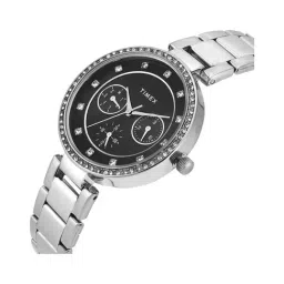 TIMEX Black Round Dial Analog Women Watch - TWEL18728 image 2