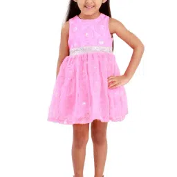 KidsDew Kids Pink Embellished Dress-image-15
