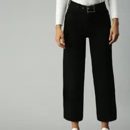 showoffff SHOWOFF Wide Leg Clean Look Black Jeans-picture-18