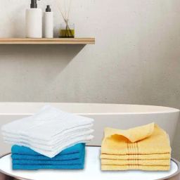 Bianca D`ROSS Multicolor Cotton 400 GSM Face Towel - Set of 12-picture-22