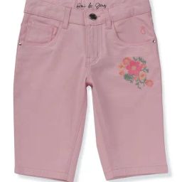 Gini & Jony Kids Pink Embroidered Pedal Pushers-picture-31