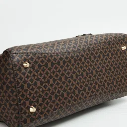 Code by Lifestyle Coffee Brown Printed Tote image 4