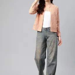 Cottinfab Peach Striped Jacket image 4