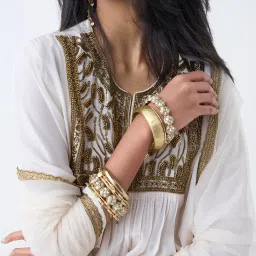 Vark by Westside Off-White Embellished A-Line Ethnic Set image 4