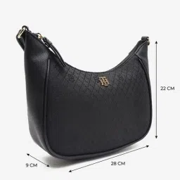 TOMMY HILFIGER Black Solid Sling Bag image 5