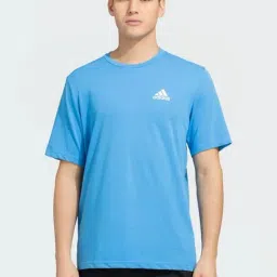 Adidas Blue Cotton Regular Fit T-Shirt-picture-24