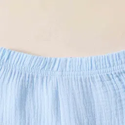 INCLUD Girls Self Design Shoulder Straps Elasticated Top With Crinkled Pants Set image 2