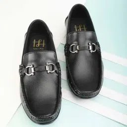 Hydes N Hues Men's Black Casual Loafers-image-50