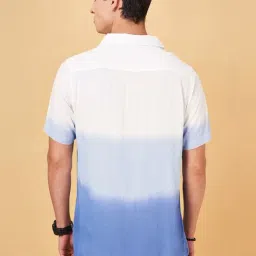 Yu By Pantaloons Blue Regular Fit Ombre Shirt image 2
