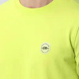 Peter England Green Cotton Slim Fit Sweatshirt image 4