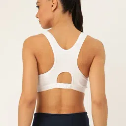 Lady Lyka White Non Wired Padded Sports Bra image 2