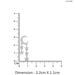 Kai Jewel Sterling Silver Luna Stars Drop Earrings for Women image 4