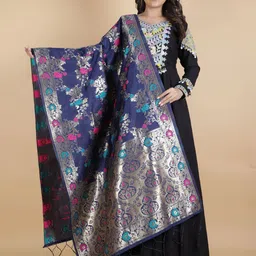 Suha Ethnic Motifs Woven Design Dupatta-picture-14