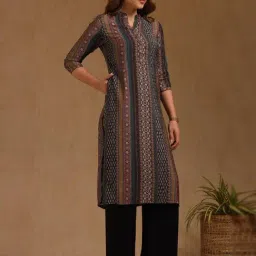 Soch Teal Muslin Printed Kurti image 3