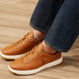 U.S. Polo Assn. Men's Tan Casual Sneakers-picture-30