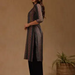 Soch Teal Muslin Printed Kurti image 4