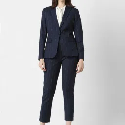 Van Heusen Navy Striped Blazer image 4