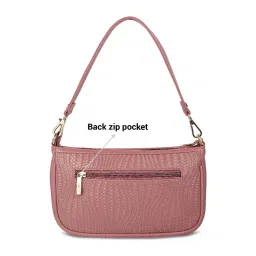 Metro Peach Textured Medium Shoulder Handbag image 4