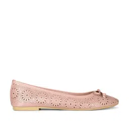 Bata Women's Lazer Flower Pink Flat Ballets-picture-10