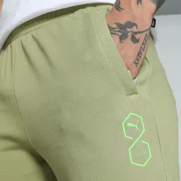 Puma Green Slim Fit Printed Trackpants image 4