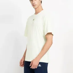 Adidas Green Cotton Regular Fit T-Shirt image 3