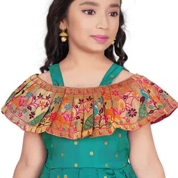 BAESD Embellished Cold-Shoulder Fit & Flare Dress image 2