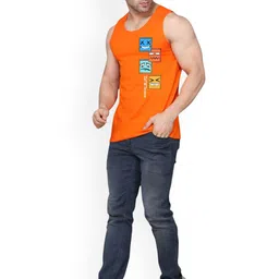 SLOWLORIS Men Pack of 2 Men Printed Bio-Washed Combed Cotton Gym Vest image 2