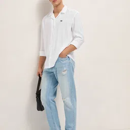 THE BEAR HOUSE Oversized Cuban Collar Casual Shirt image 4